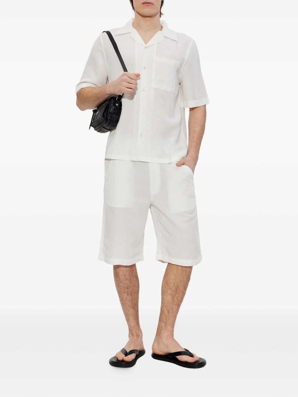 DIESEL Black Cotton Denim Short Shorts for Men