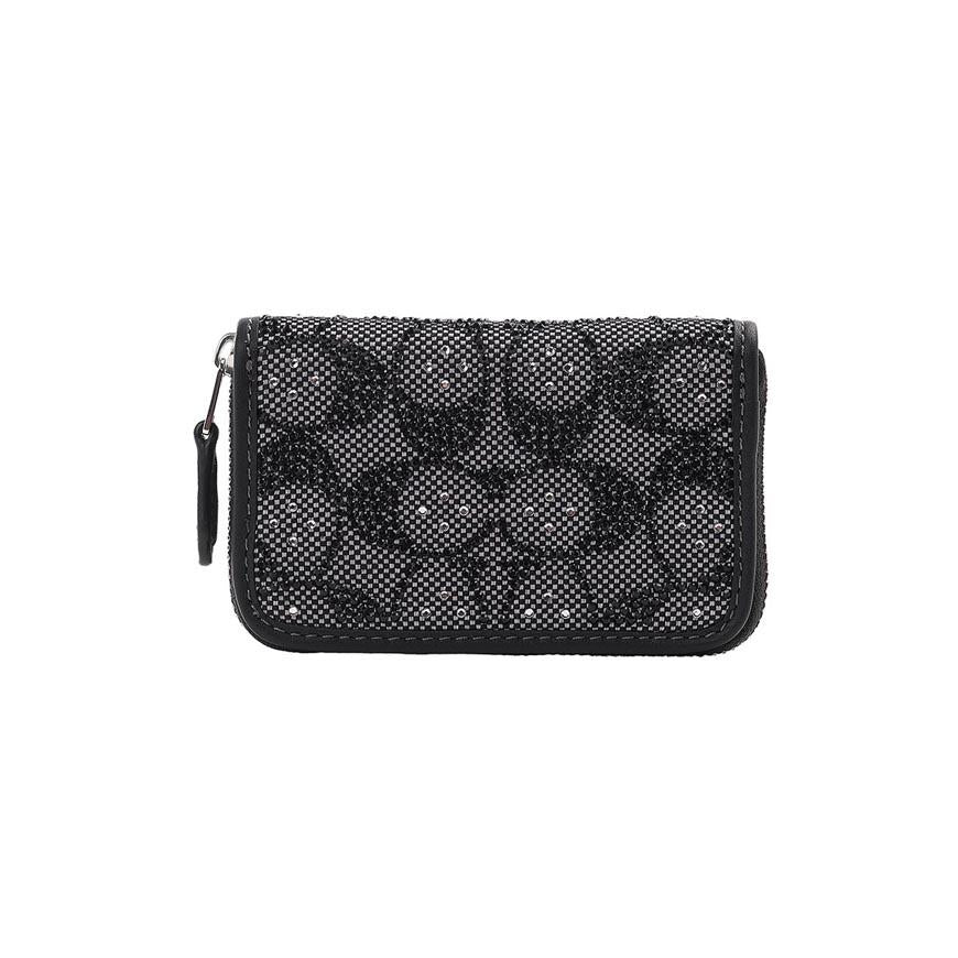 Coach Women’s Zip Around Card Holder Wallet CX244 LHBLK
