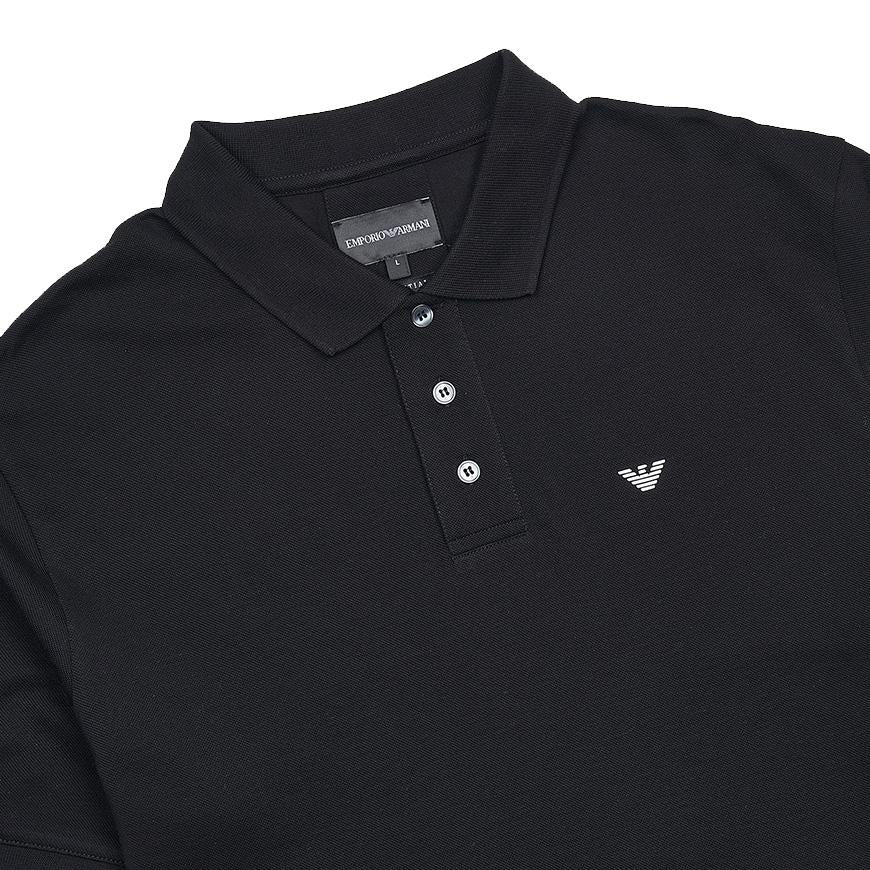 Emporio Armani Eagle Detail Polo Shirt for Men Black