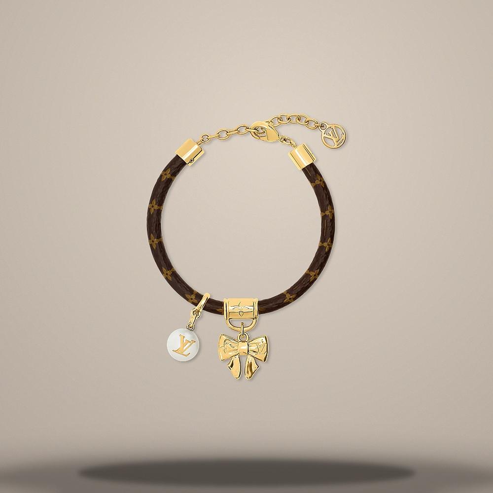 Louis Vuitton Monogram Coated Canvas Cord Charm Bracelet M4896Z