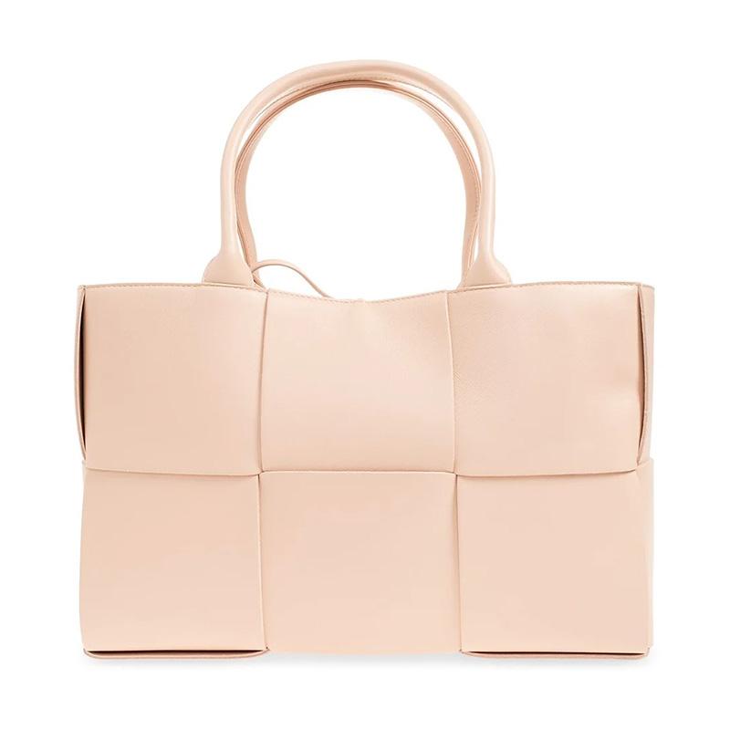 Bottega Veneta Arco Pink Leather Tote Bag
