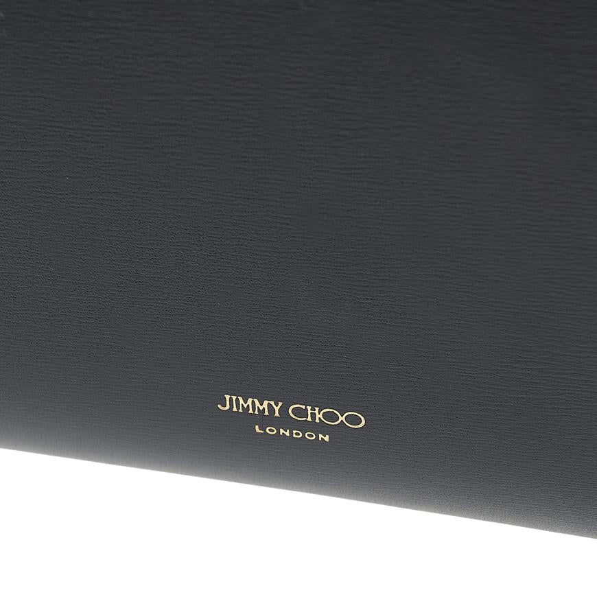 Jimmy Choo Avenue Top Handle S Tote Bag Black Light Gold Hardware