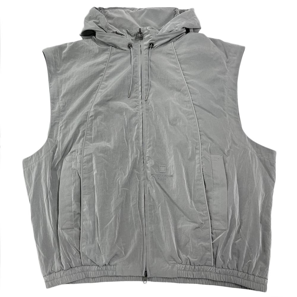 WOOYOUNGMI Gray Nylon Track Jacket with Embroidered Logo W251JP16 925G