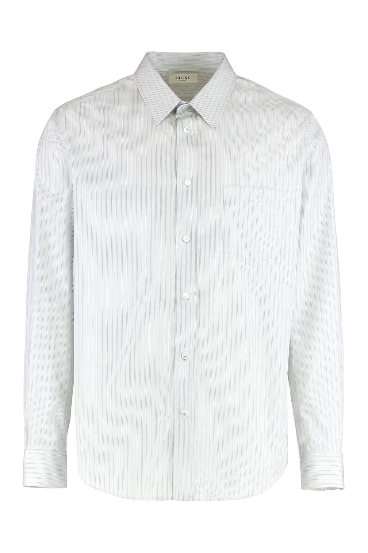 CELINE Long Sleeve Shirt FW25 Black Cotton Men's Shirt