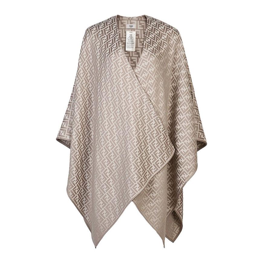 FENDI Women’s FF Wool Silk Poncho Tee