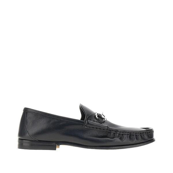 GUCCI Black Leather Loafer Men's Dress Shoes