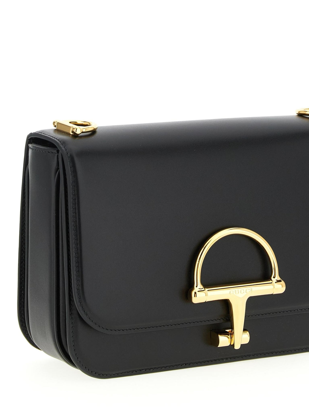 GUCCI Black Leather Shoulder Bag