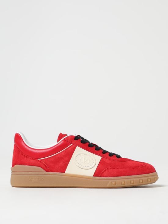 VALENTINO Garavani Leather Low- 6Y2S0H77LALRJA6Y2S0H77LALRJA CORAL RED IVORY DOM
