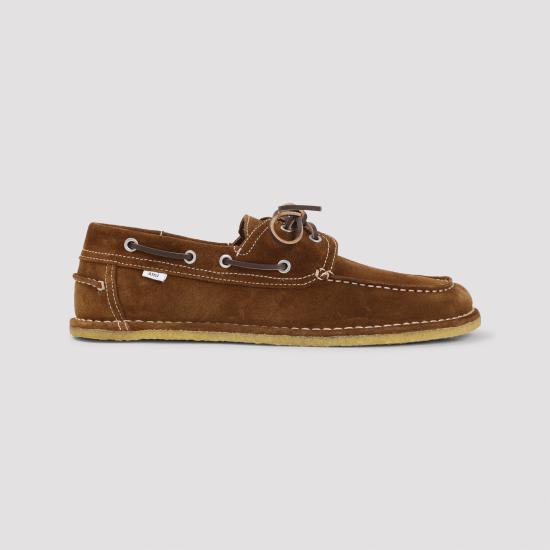 AMI Suede Boat Shoes Loafers for Women USV830 872 236 CARAMEL DOM