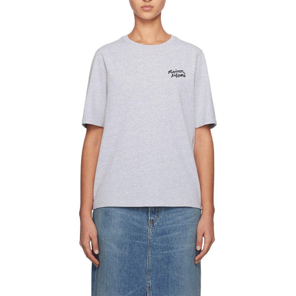 Maison Kitsune Handwriting Logo Women’s Short Sleeve T-Shirt MW00126 KJ0119 H120