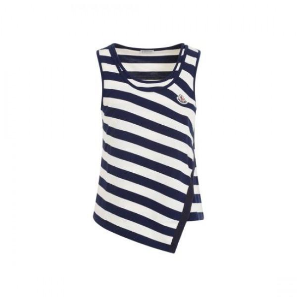 Moncler Cotton Stripe Sleeveless T-Shirt