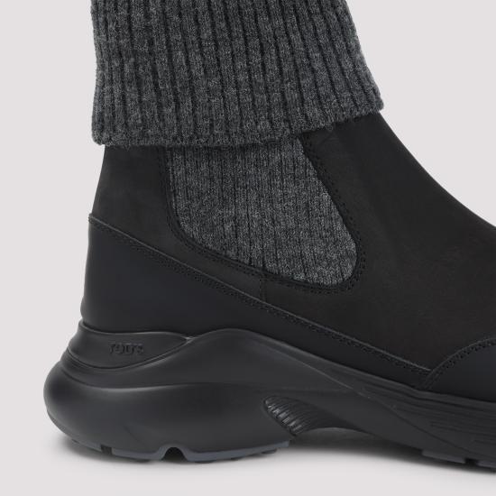 Tods Black Leather Ankle Boots XXW54C0JP30UMO YPT0 BLACK DOM