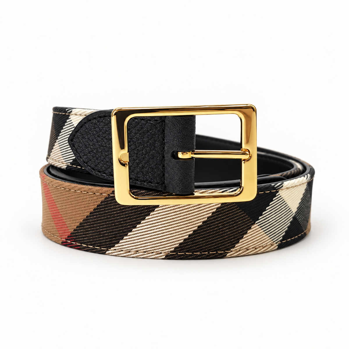 BURBERRY Reversible Women’s Black Leather Belt 81149741