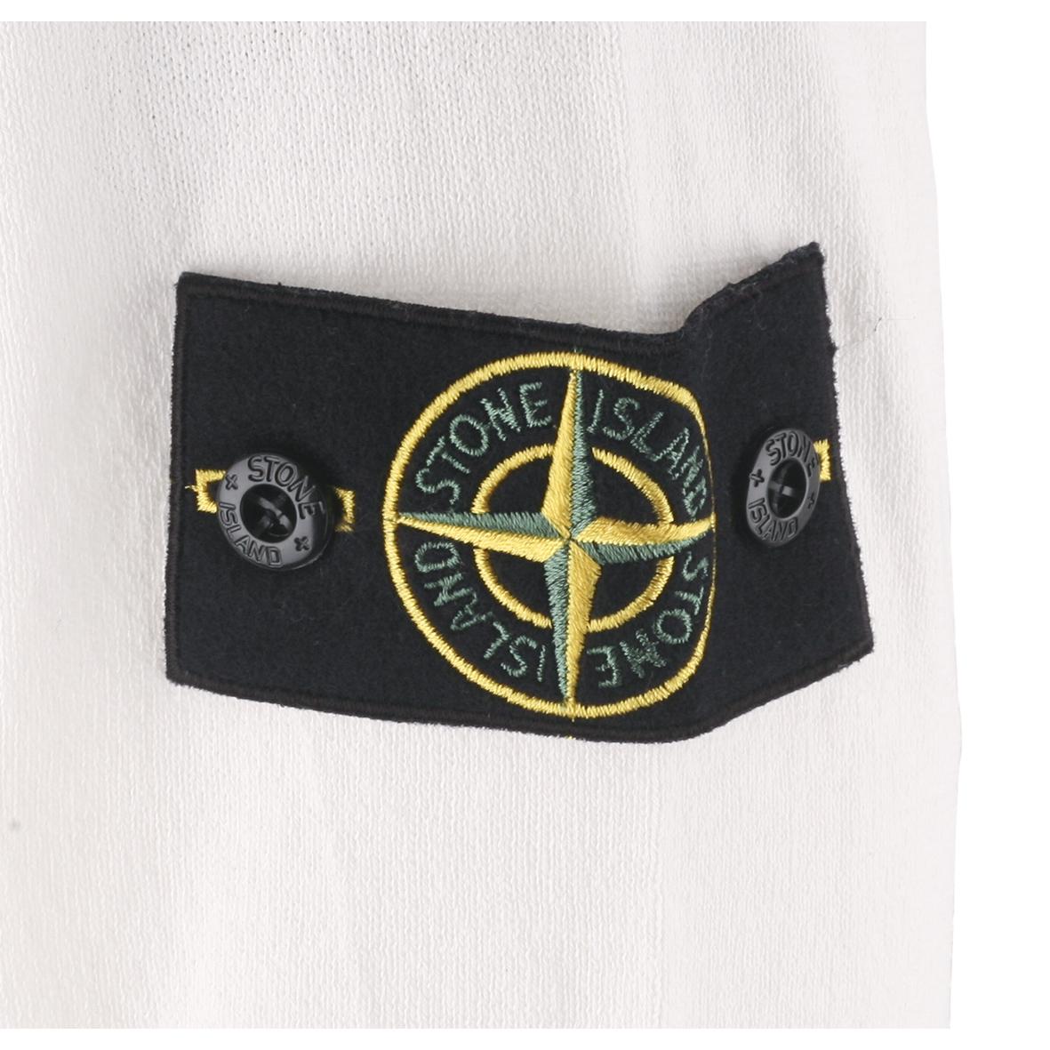 STONE ISLAND Cotton Round-Neck Knit Sweater with Patch Badge