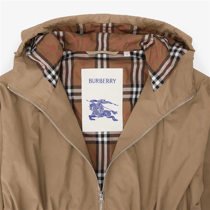 BURBERRY Beige Medley Drawstring Hooded Windbreaker Jacket Women