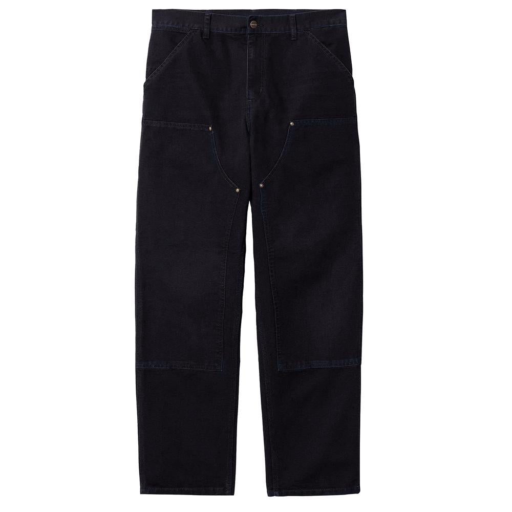 Carhartt Logo Double Knee Straight Denim Pants Navy