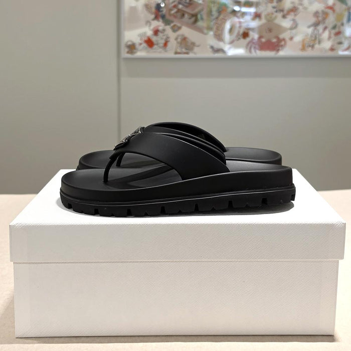 PRADA Men’s Rubber Chunky Sandals Black