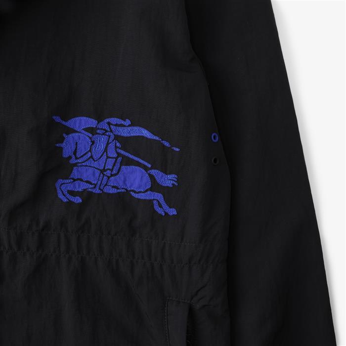 BURBERRY EKD Appliqué Nylon Hooded Drawstring Windbreaker Jacket