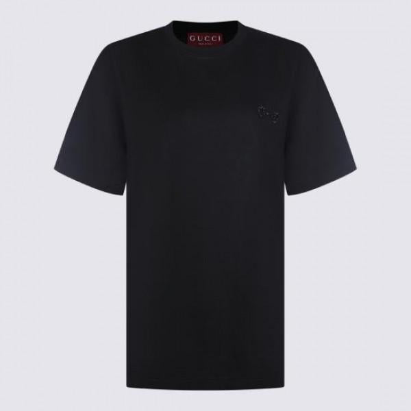 GUCCI Horsebit Embroidered Cotton Jersey T-Shirt