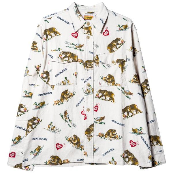 Humanmade Animal Character Flannel Long Sleeve Shirt White