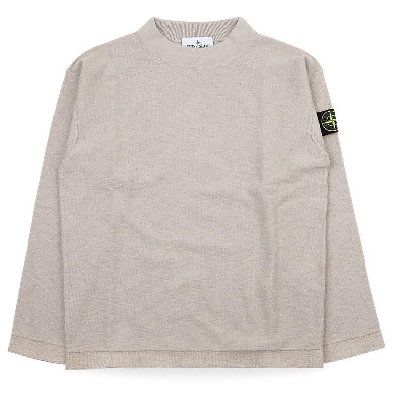 STONE ISLAND Beige Cotton Patch Logo Crewneck Knit Swe L1S15 5100044 S01B0 V009A
