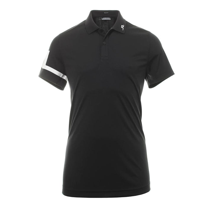 J LINDEBERG Heath Logo Embroidered Polo Shirt Black Men