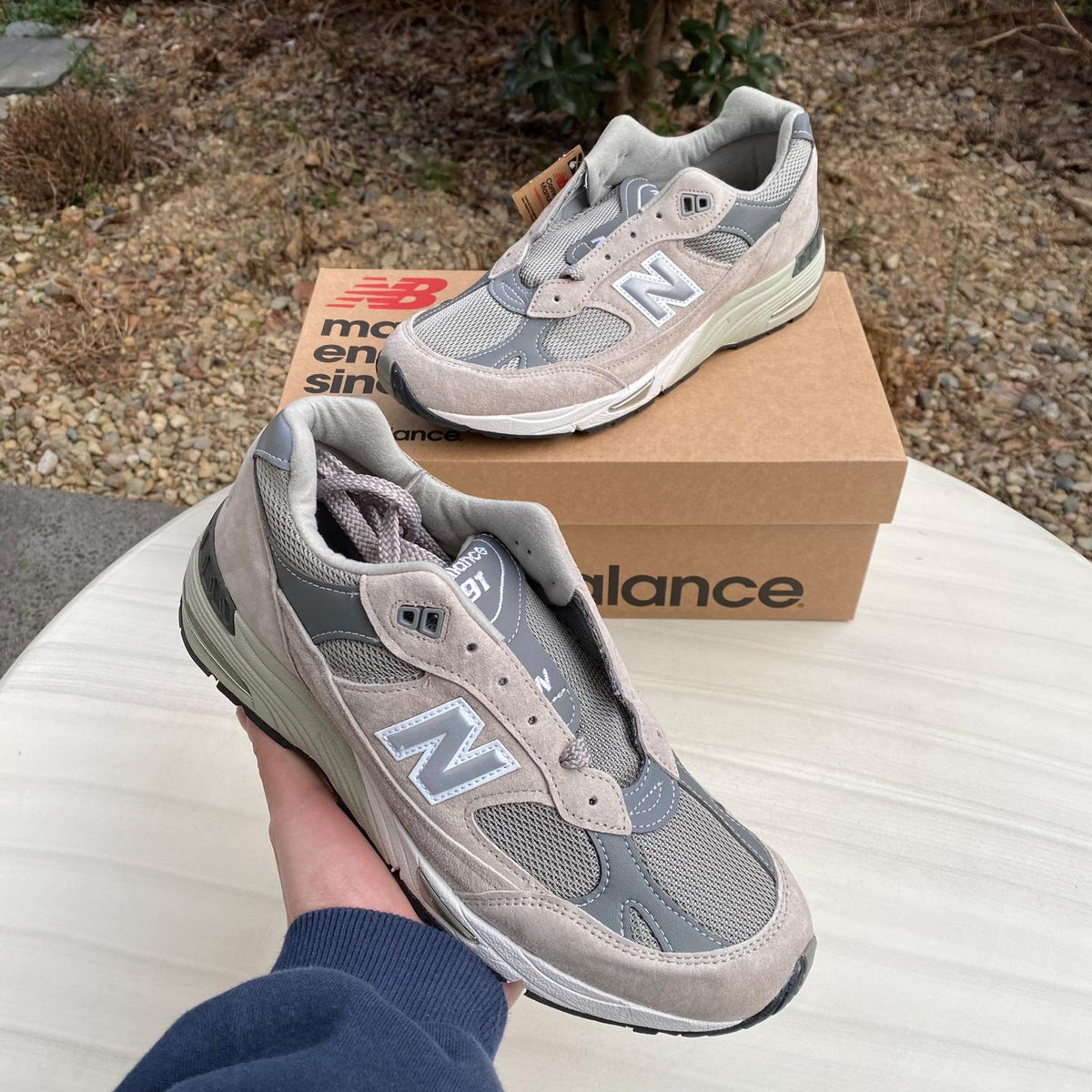 New Balance 991 Made in UK Grey Low Top Sneakers Men