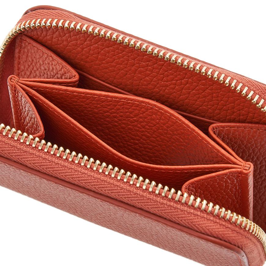 Ferragamo Gancini Leather Card Holder for Women 22 0406 TERRACOTTA 0770059