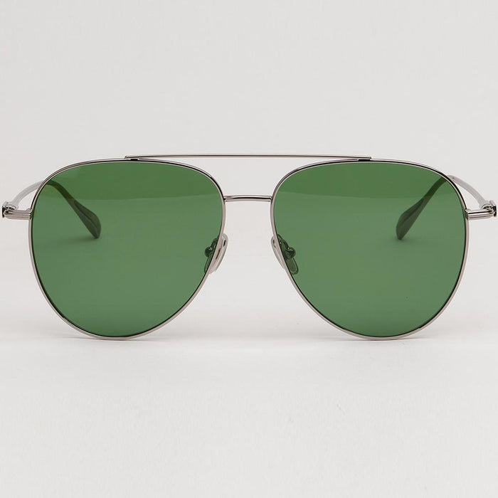 Ferragamo Oversized Metal Aviator Double Bridge Sunglasses SF308S 044