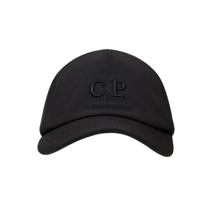 CP Company Signature Logo Embroidered Black Cap