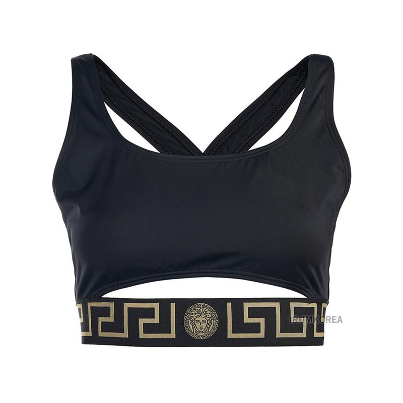 Versace Women’s Border Cutout Bikini Top