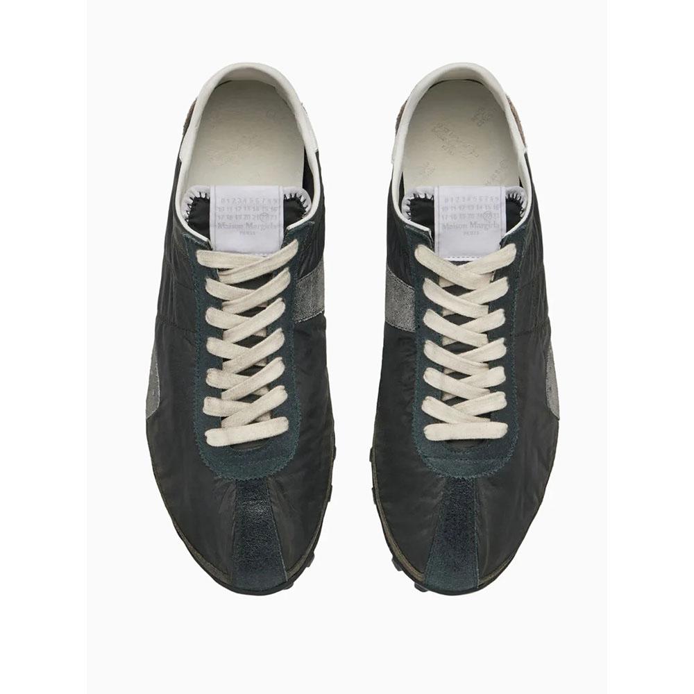 Maison Margiela Sprinter Low-Top Sneakers Men White Gray Leather