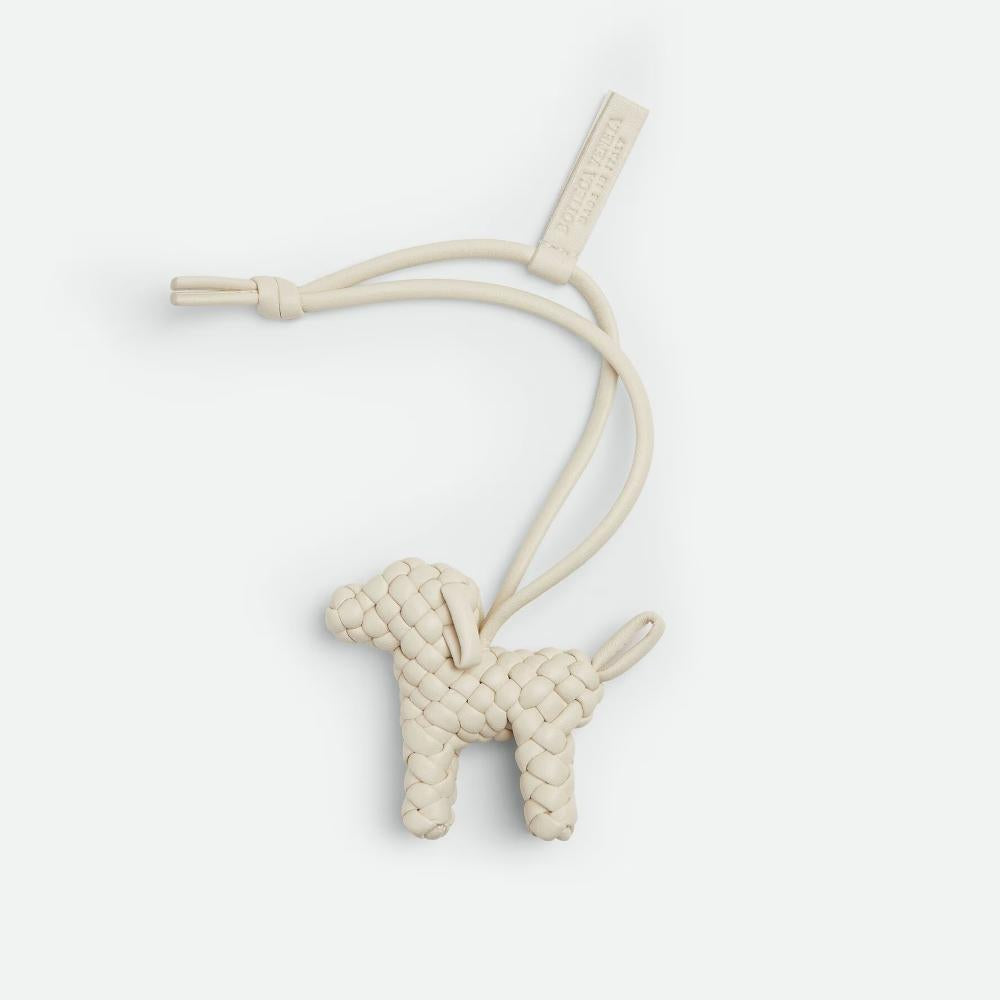 Bottega Veneta Dog Charm Seasalt Keyring