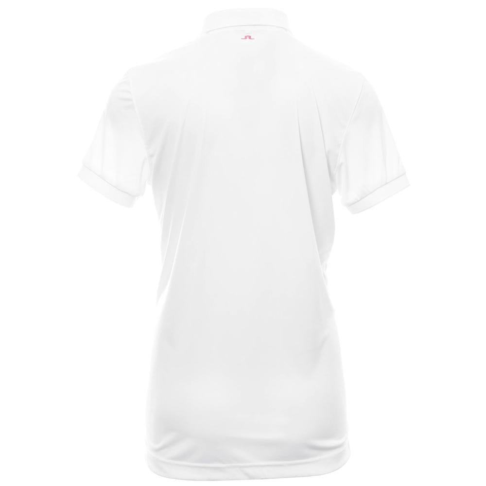 J LINDEBERG Tour Tech Logo Polo Shirt White Men’s
