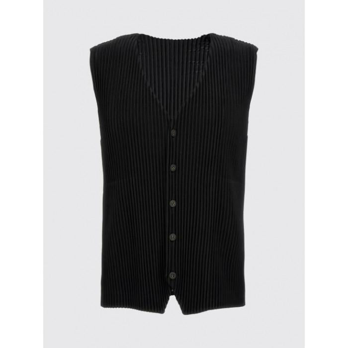 Issey Miyake Homme Plisse Men's Pleated Button-Front Vest HP67JE511 15