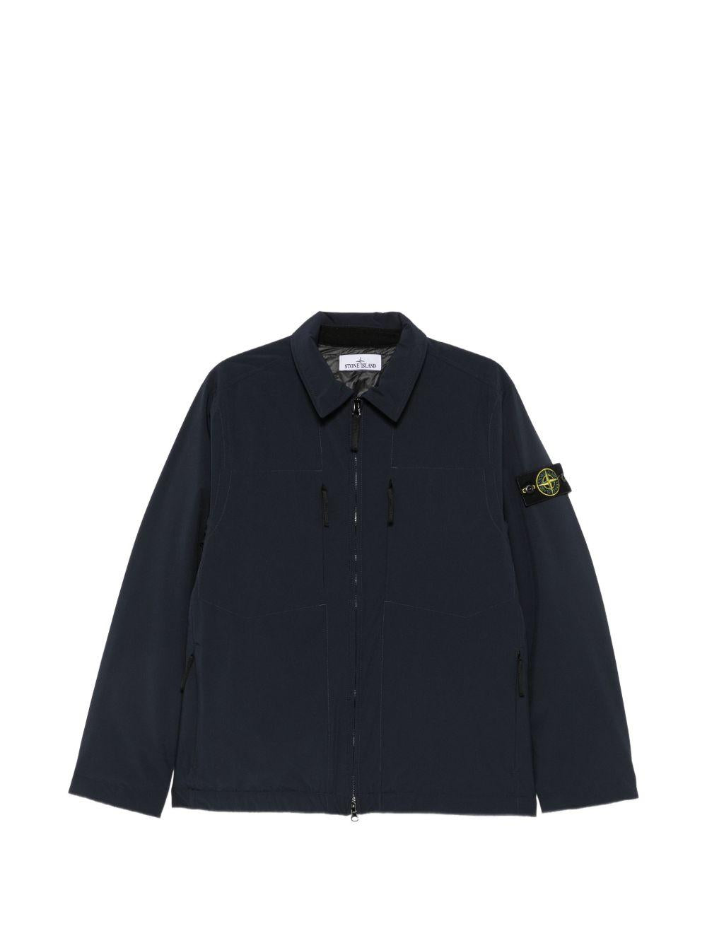 STONE ISLAND Black Nylon Bomber Jacket for Men