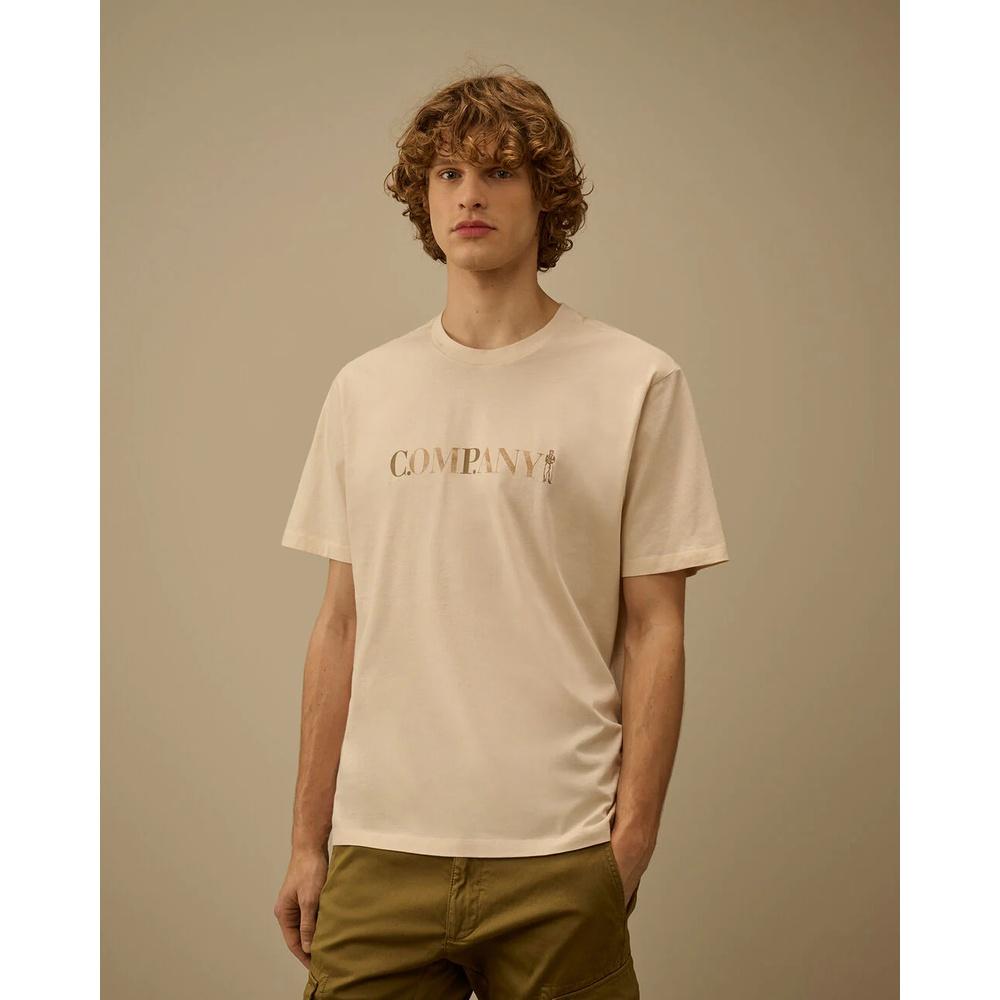 CP Company Logo Men’s Short Sleeve T-Shirt White Cotton