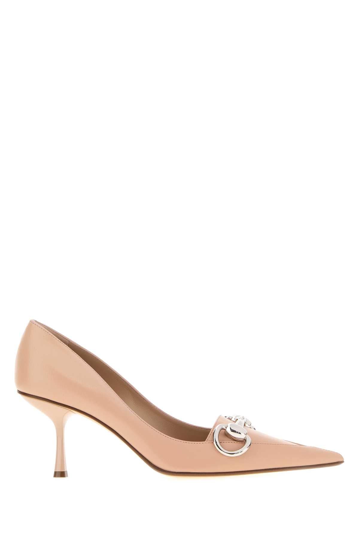 GUCCI Leather Strappy Sandals Pink Women’s
