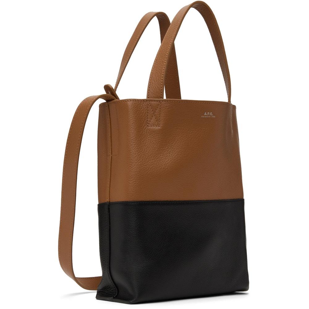 A.P.C. Maiko Small Black Leather Tote Bag Unisex
