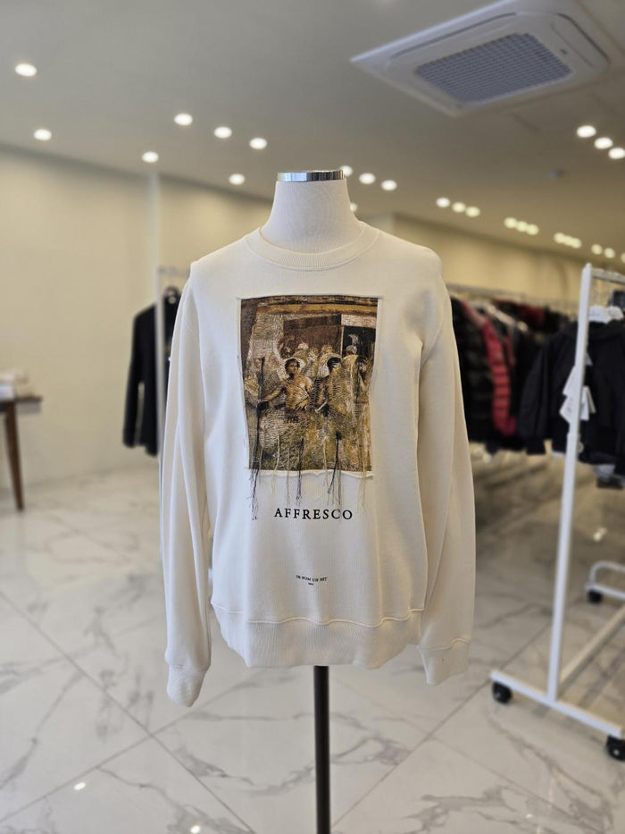 IH NOM UH NIT Achilles Patch Ivory Sweatshirt Men NMW18245 081