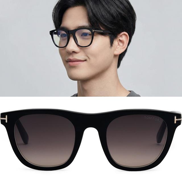TOM FORD Clip-On Blue Light Blocking Eyeglasses Unisex Accessories TF5895 B 001