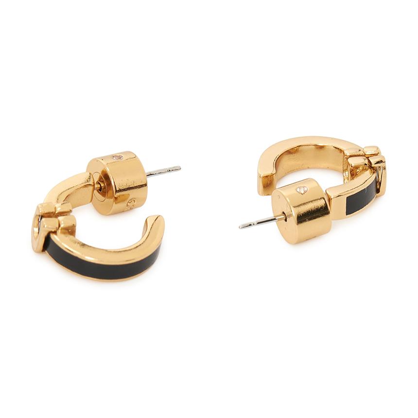 Coach Gold-Tone Logo Stud Earrings for Women 560726 GLD 001
