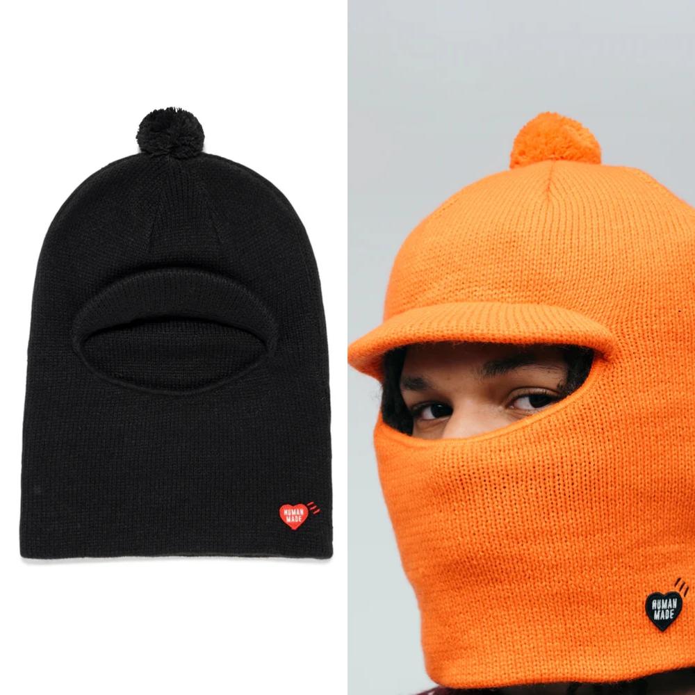 Humanmade Black Knit Balaclava Beanie Cap Unisex HM30GD007