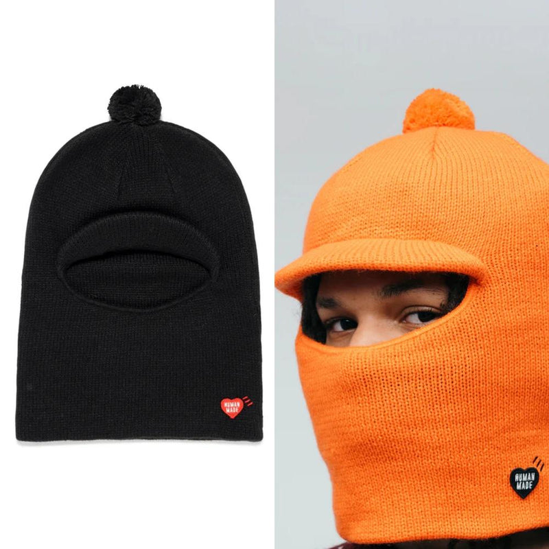 Humanmade Black Knit Balaclava Beanie Cap Unisex HM30GD007