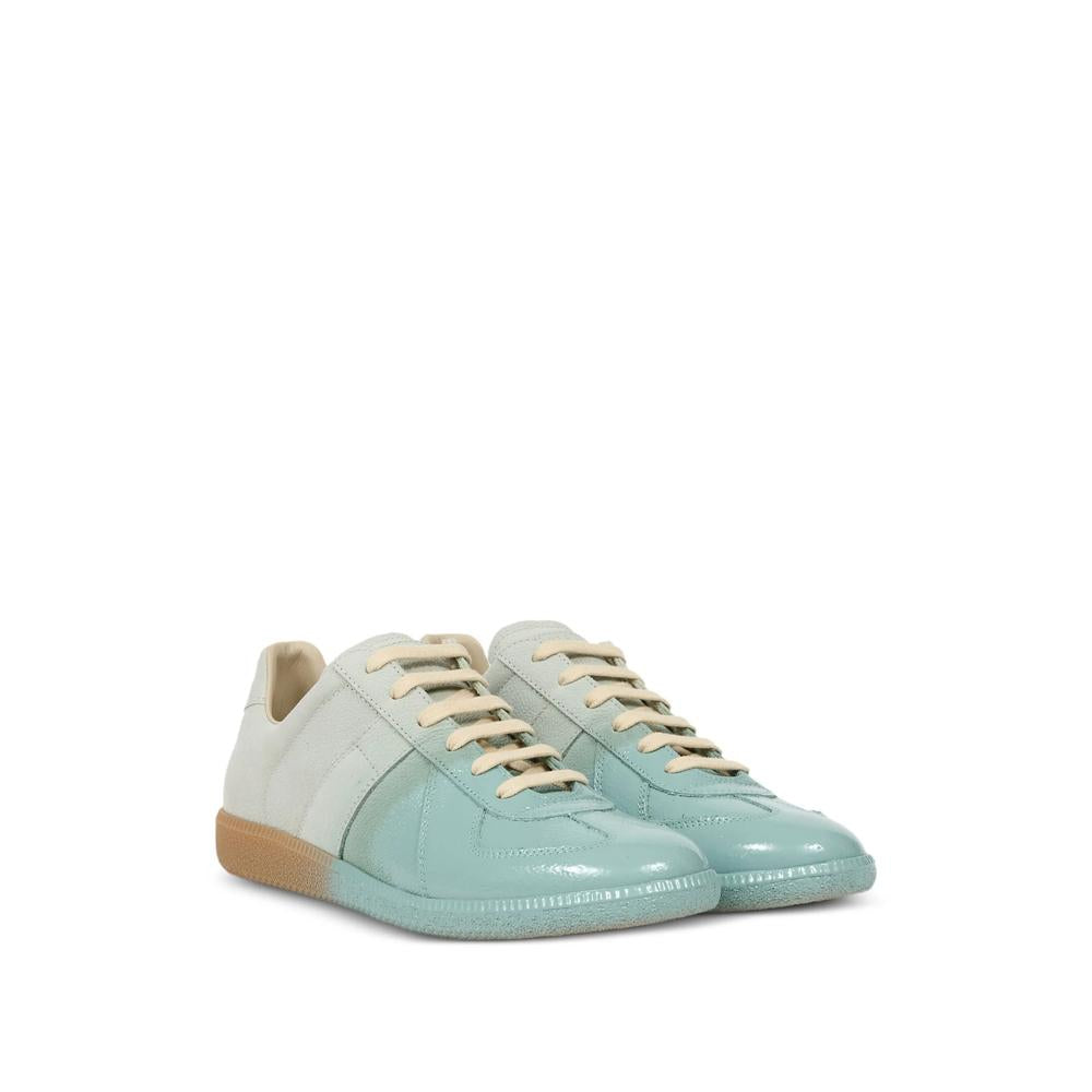Maison Margiela White Leather Low-Top Sneakers
