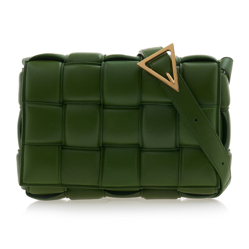 Bottega Veneta Padded Cassette Leather Crossbody Bag Green 591970 VCQR1 3141 1