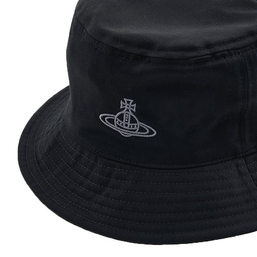 Vivienne Westwood Unisex Logo Embroidered Bucket Hat Black