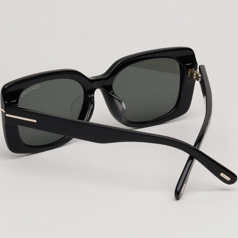 TOM FORD Black Acetate Square Unisex Sunglasses TF1170K 01A