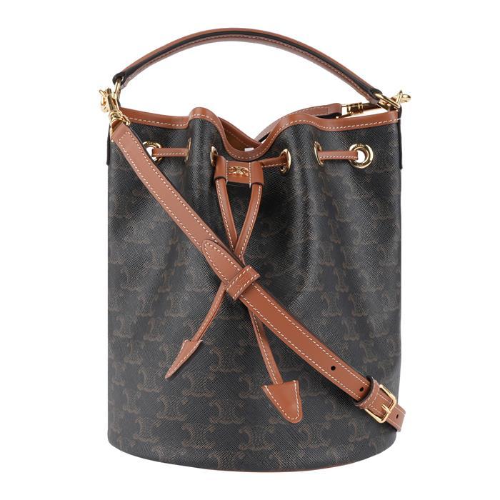CELINE Triomphe Canvas Calfskin Clara Tote Bag
