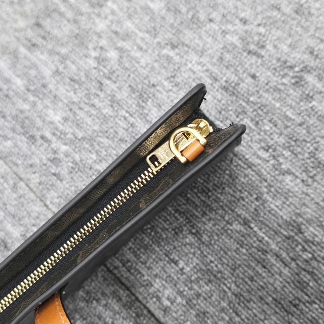 CELINE Triomphe Canvas Small Note Mini Crossbody Bag